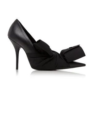 Balenciaga Knife Bow-Detailed Leather Pumps