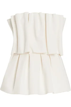 Dagmar Ruffled Stretch-Crepe Strapless Top