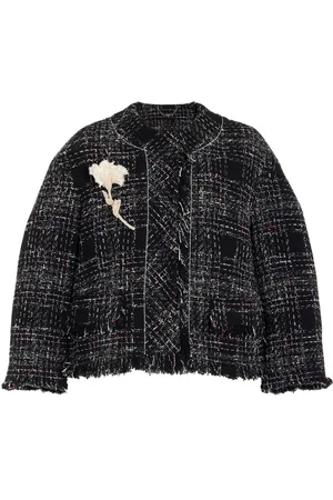 Erdem Cropped Tweed Jacket