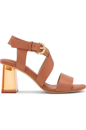 ULLA JOHNSON Elora Criss-Cross Leather Sandals