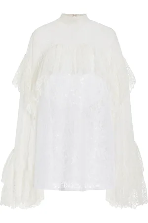FRANCOISE Exclusive Carine Ruffled Lace Top