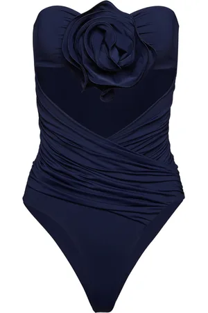 MAGDA BUTRYM Rosette Strapless One-Piece Swim Suit