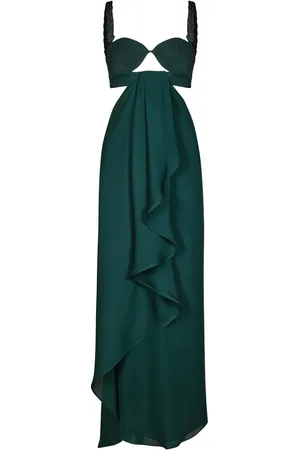 JOHANNA ORTIZ Sea Poem Draped Cutout Maxi Dress