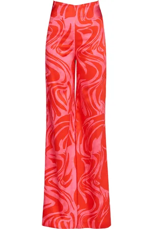 Silvia Tcherassi Andie Printed Silk Wide-Leg Pants