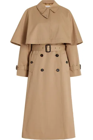 Chloé Cape-Detailed Cotton Trench Coat