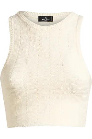 Etro Knit Cotton-Blend Crop Top