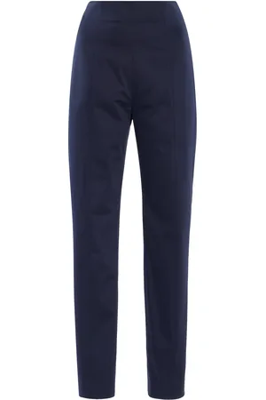 Carolina Herrera Cropped Stretch-Cotton Straight-Leg Pants