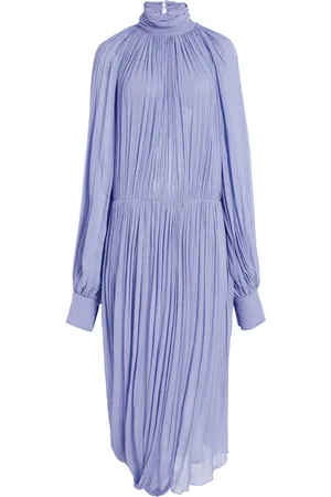 Stella McCartney Draped Silk-Crepe Midi Dress