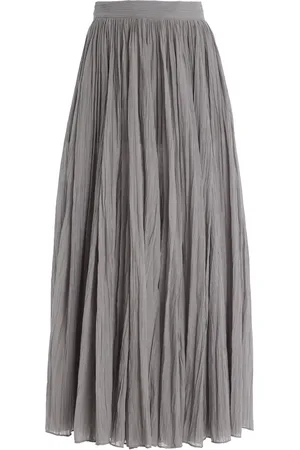 Totême Crinkled Plissé Cotton-Blend Skirt