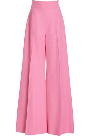 Carolina Herrera High-Rise Cotton-Blend Wide-Leg Pants