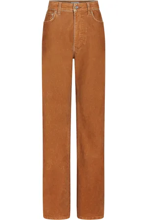 Paco rabanne Brushed Stretch Mid-Rise Straight-Leg Jeans