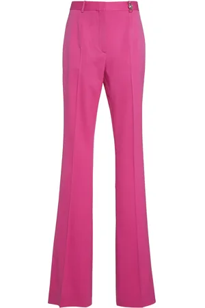 VERSACE La Vacanza Stretch-Wool Gabardine Flared Pants