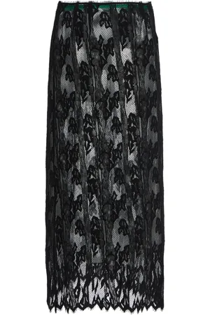 Kamperett Isabella Wool-Cotton Lace Maxi Skirt