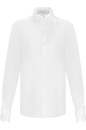 Silvia Tcherassi Flower Embellished Cotton Shirt