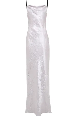 Anna October Lucie Crinkled Satin Maxi Dress