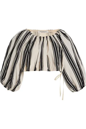 Serafini Striped Crop Top