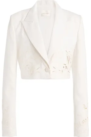 Zuhair Murad Eyelet Cropped Blazer