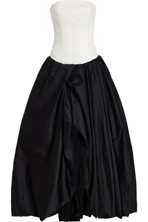 AJE Violette Cotton Bubble-Hem Maxi Dress