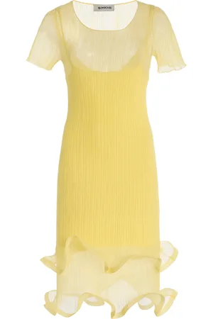 Simkhai Jett Sheer Plissé Mini Dress