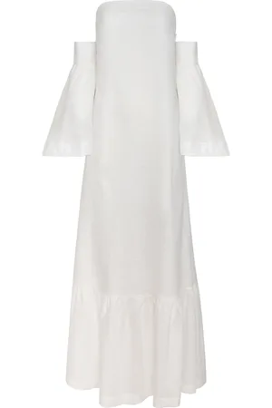 Andres Otalora Palacio Convertible Linen Maxi Dress