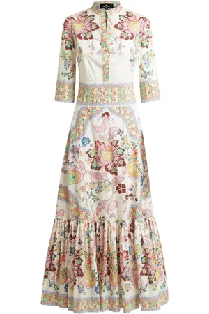 Etro Printed Stretch-Cotton Midi Dress