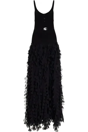 BRANDON MAXWELL The Devyn Petal Ribbon-Embroided Maxi