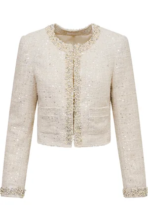 LOVESHACKFANCY Vintra Embellished Tweed Jacket