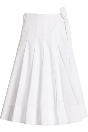 Proenza Schouler Peters Pleated Cotton-Poplin Midi Skirt