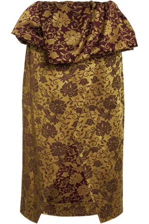 DRIES VAN NOTEN Santi Wrap-Front Jacquard Midi Skirt