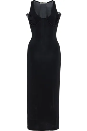 Nensi Dojaka Petal-Detailed Midi Tank Dress
