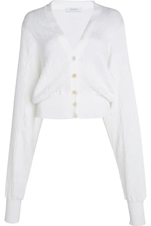 Salvatore Ferragamo Crinkled-Knit Linen-Blend Cardigan