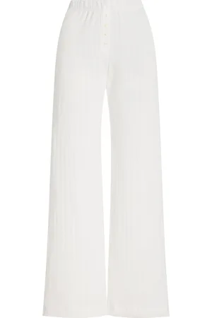 Leset Pointelle-Knit Cotton Boxer Pants