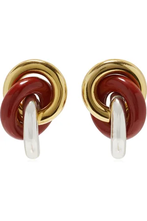 UNCOMMON MATTERS Tendril Jasper; Gold-Plated Earrings