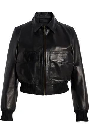 NILI LOTAN Redley Leather Bomber Jacket