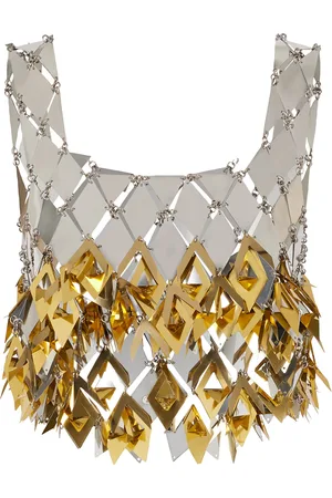 Paco rabanne Paillette-Sequin Chainmail Tank Top