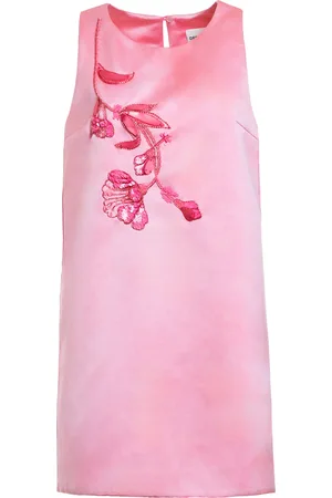 Des Phemmes Beaded Satin Mini Dress