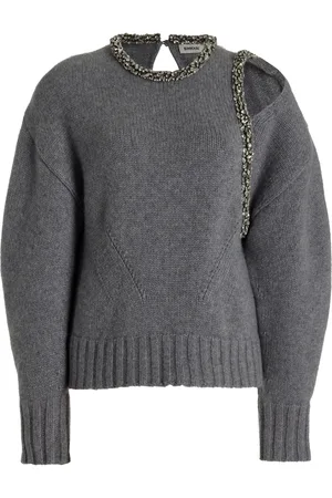 Simkhai Monrow Embellished Wool-Cashmere Sweater