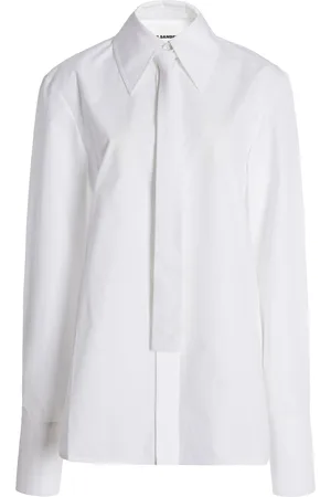 Jil Sander Tie-Detailed Cotton Poplin Shirt
