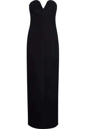 Khaite Yao Strapless Crepe Maxi Dress