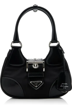 Prada Re-Edition 2002 Moon Leather-Trimmed Nylon Bag