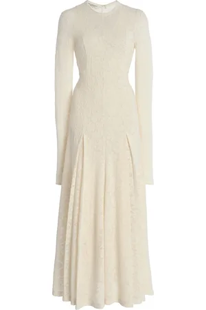 Serafini Wool-Blend Lace Maxi Dress