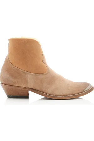 Golden Goose Young Shearling-Lined Suede Western Boots