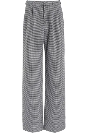 Favorite Daughter The Low Favorite Houndstooth Twill Wide-Leg Pants