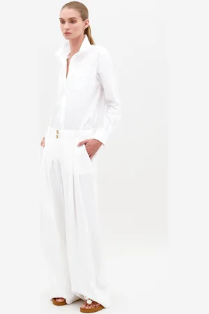 Silvia Tcherassi Opal Pleated Wide-Leg Pant