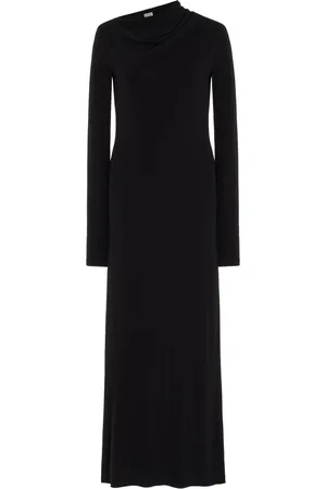 Totême Draped Jersey Maxi Dress