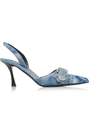 Givenchy Voyou Buckle-Detailed Leather Slingback Pumps