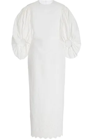 Altuzarra Danielle Puff-Sleeve Cotton-Blend Maxi Dress