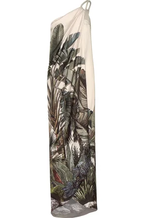 Andres Otalora Sin Disimulo Draped One-Shoulder Maxi Dress