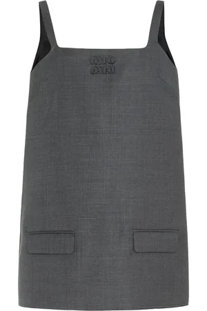 Miu Miu Boxy Wool Mini Blazer Dress