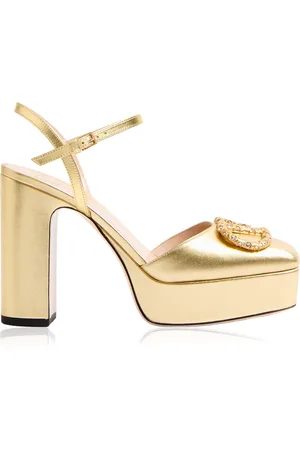 VALENTINO GARAVANI VLogo Metallic-Leather Platform Pumps